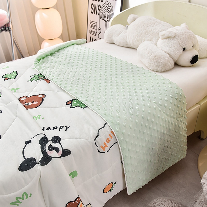 91家纺网 家纺一手货源 找家纺 嗨生活_2025年爆款 A类冰豆豆凉感丝被 儿童夏被 幼儿园被 直播 团购首选_1477 动物集