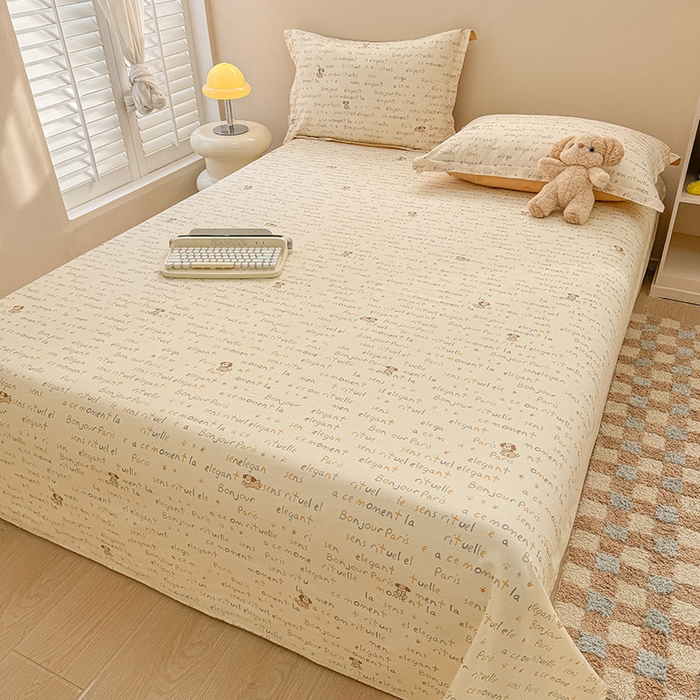 91家纺网 家纺一手货源 找家纺 绵庭家纺 2025新款12868全棉套件单品系列二单床单 旺仔派