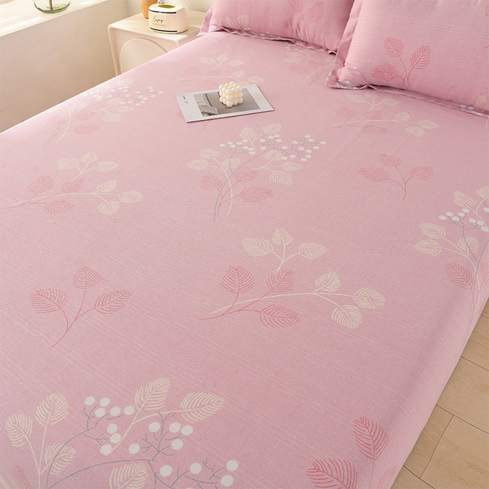 91家纺网 家纺一手货源 找家纺 润淳家居 2025新款老粗布三件套及单品 树影爱恋 粉