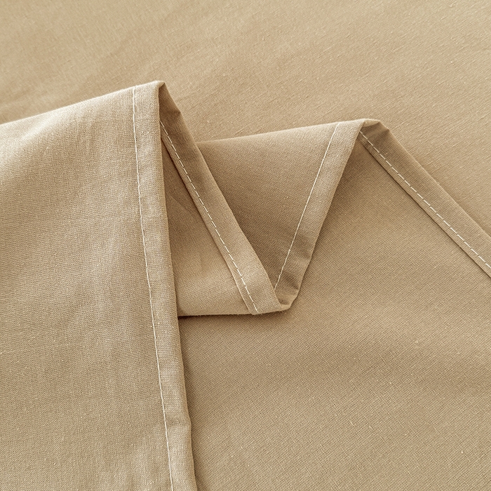 91家纺网 家纺一手货源 找家纺 晓时候 2025新款100%全棉色织水洗棉床单全棉床单纯棉床单 卡其