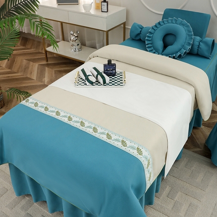 千姿坊 2025新款床罩四件套-叶语 叶语-蓝