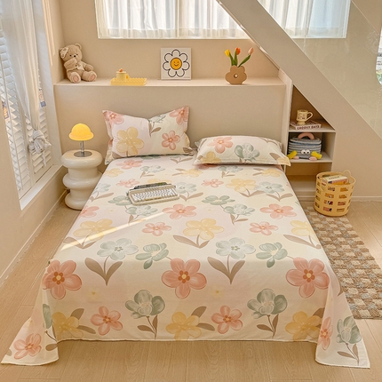 绵庭家纺 2025新款12868全棉套件单品系列二单床单 优朵