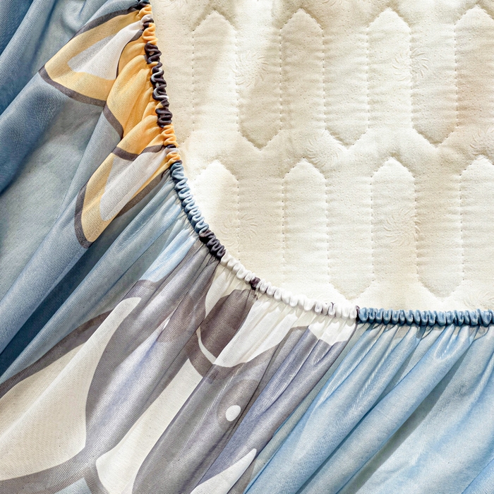 91家纺网 家纺一手货源 找家纺 富馨莱 2025新款A类凉感丝空气纤维凉席床笠款 柯基