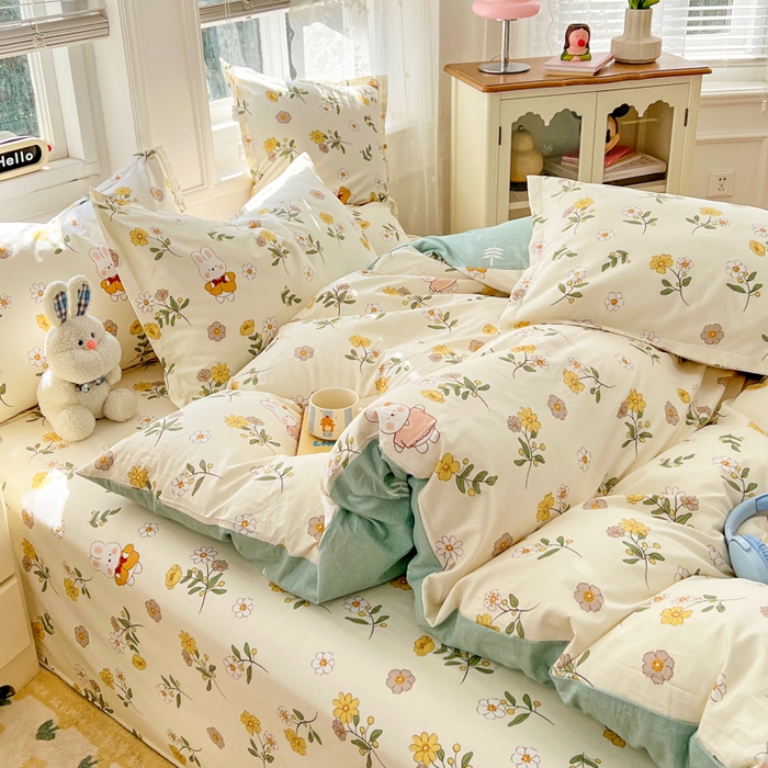 91家纺网 家纺一手货源 找家纺 世爵2025春夏新款全棉纯棉印花系列单床单 床单单件 艾薇儿