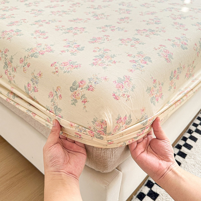 91家纺网 家纺一手货源 找家纺 2025新款12868全棉套件单品系列二单床笠 若薇