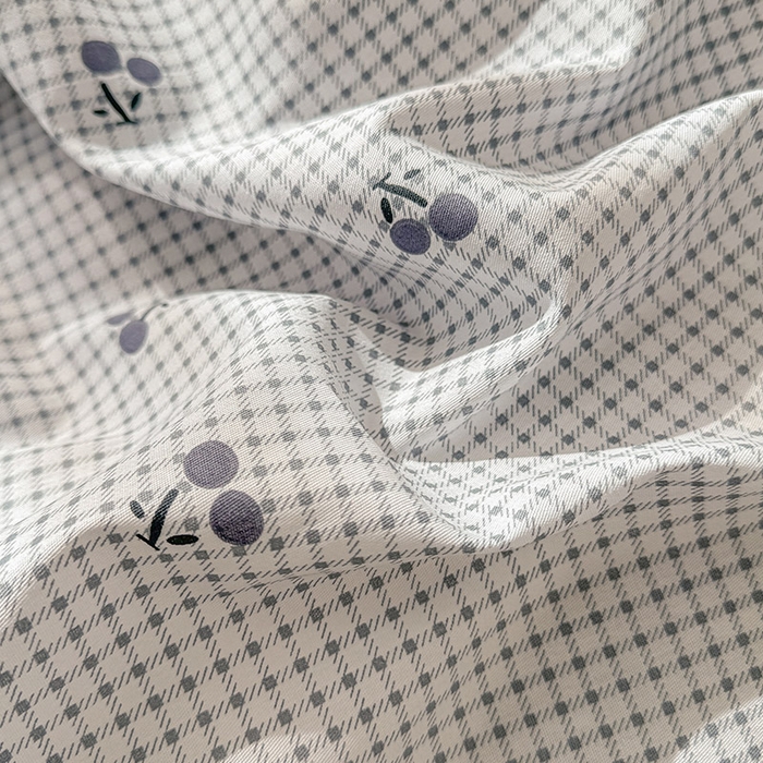 91家纺网 家纺一手货源 找家纺 绵庭家纺 2025新款12868全棉套件单品系列二单被套 樱姿-灰