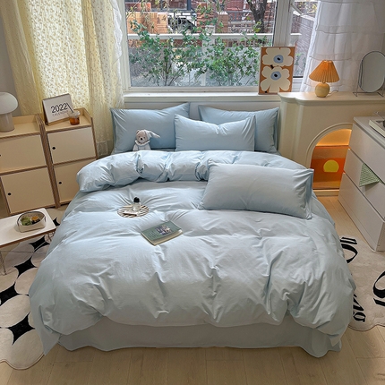 91家纺网 家纺一手货源 找家纺 （总）卡巴伦家纺 2025新款40支纯棉A类水洗棉四件套风格2