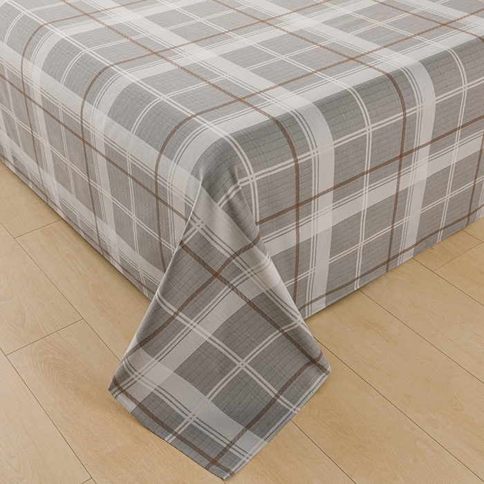 91家纺网 家纺一手货源 找家纺 润淳家居 2025新款老粗布三件套及单品 卡布兰格 灰