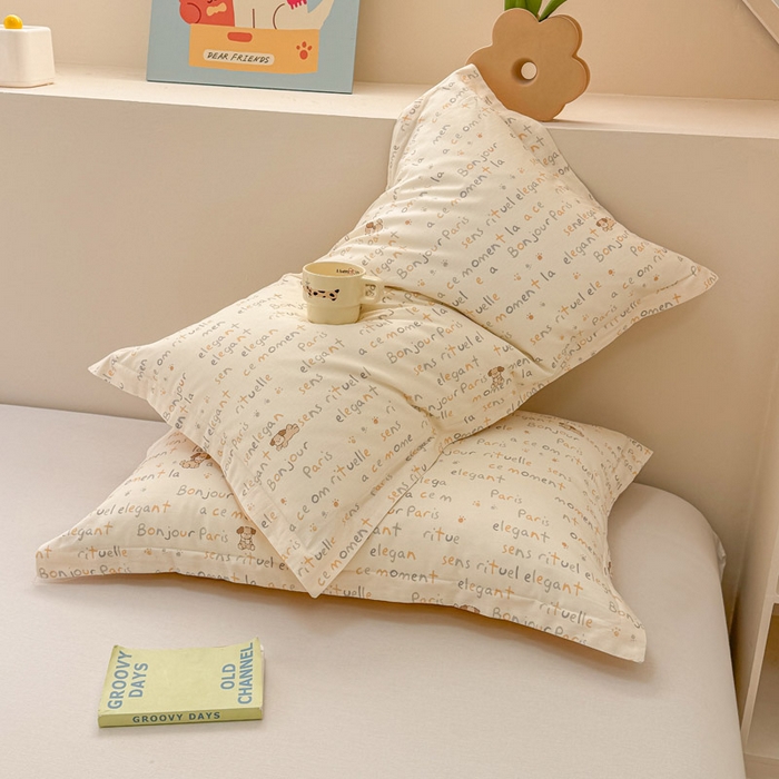 91家纺网 家纺一手货源 找家纺 绵庭家纺 2025新款12868全棉套件单品系列二单枕套 旺仔派