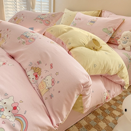 91家纺网 家纺一手货源 找家纺 （总）绵庭家纺 2025新款12868全棉套件单品系列二四件套