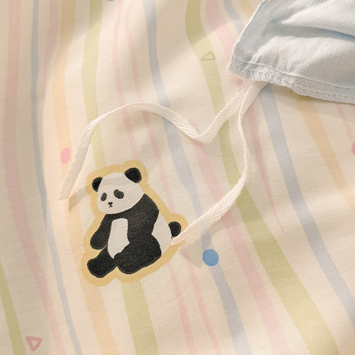 91家纺网 家纺一手货源 找家纺 绵庭家纺 2025新款12868全棉套件单品系列二单被套 懒萌潘达