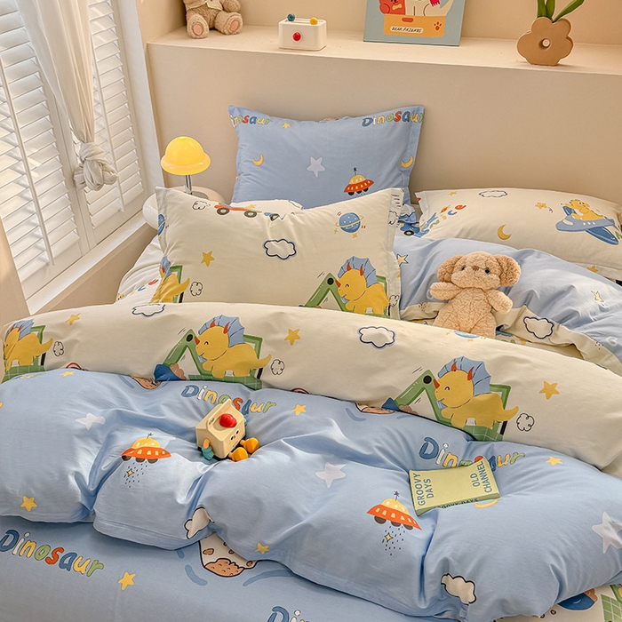 91家纺网 家纺一手货源 找家纺 绵庭家纺 2025新款12868全棉套件单品系列二四件套 太空旅行