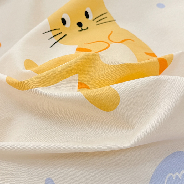 91家纺网 家纺一手货源 找家纺 绵庭家纺 2025新款12868全棉套件单品系列二单床单 狮子乐园