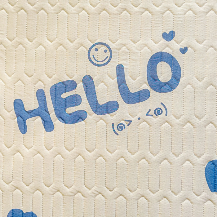 91家纺网 家纺一手货源 找家纺 富馨莱 2025新款A类凉感丝空气纤维凉席学生款 蓝色梦幻