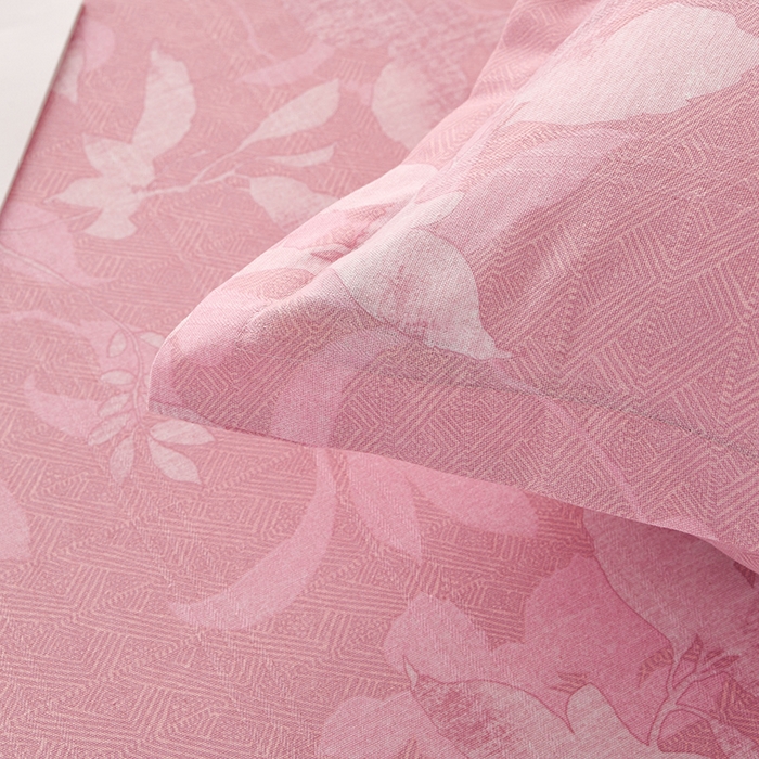 91家纺网 家纺一手货源 找家纺 润淳家居 2025新款老粗布三件套及单品 花夜朦胧 豆沙