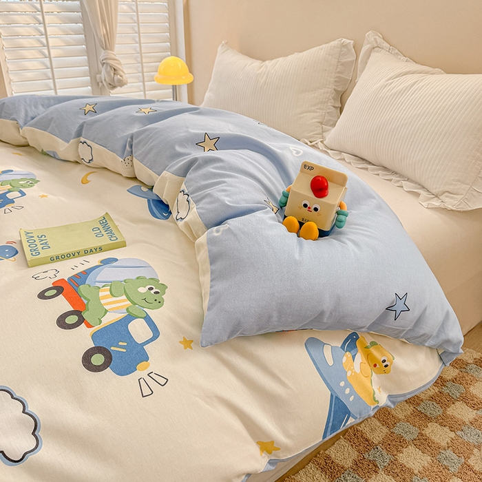 91家纺网 家纺一手货源 找家纺 绵庭家纺 2025新款12868全棉套件单品系列二单被套 太空旅行