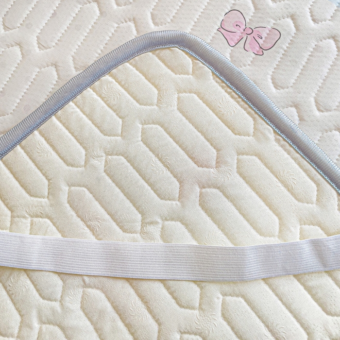 91家纺网 家纺一手货源 找家纺 富馨莱 2025新款A类凉感丝空气纤维凉席学生款 蝴蝶结小兔