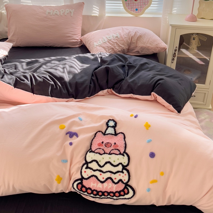 91家纺网 家纺一手货源 找家纺 （总）奈颜 2025新款高克重水洗棉毛巾绣爆款四件套