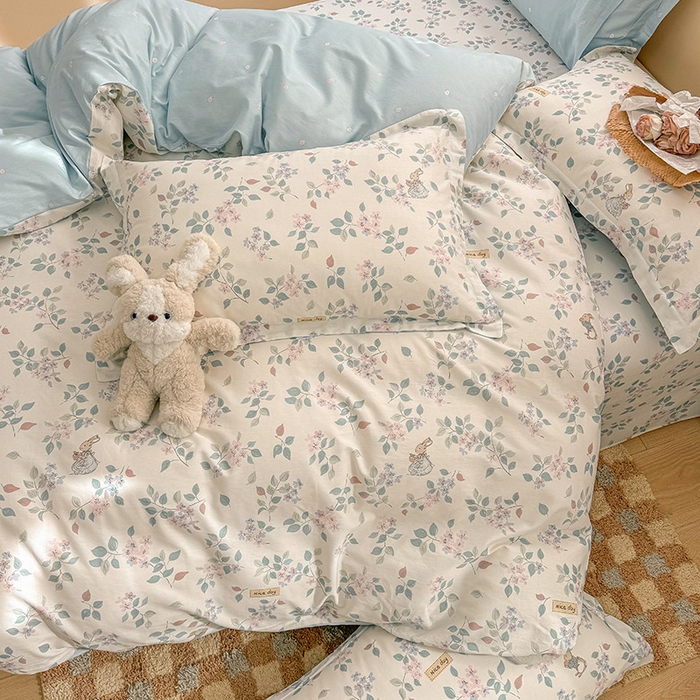 91家纺网 家纺一手货源 找家纺 绵庭家纺 2025新款12868全棉套件单品系列二四件套 温暖思绪