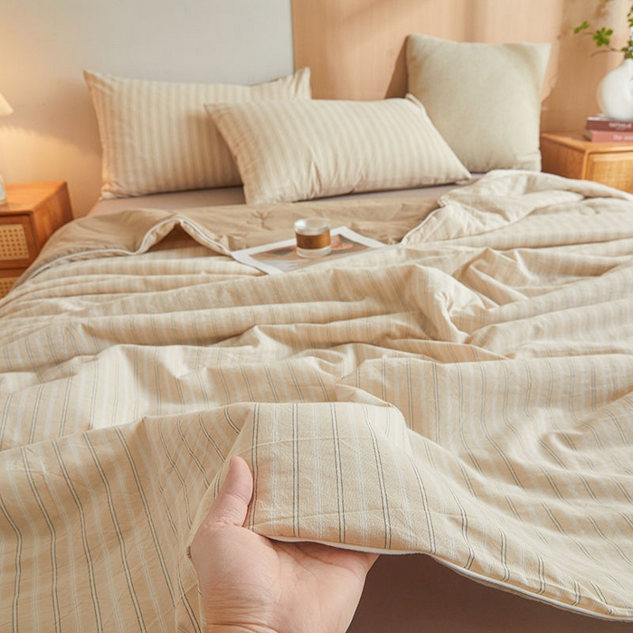 91家纺网 家纺一手货源 找家纺 金喜2025新疆棉棉花被全棉夏被春秋被冬被四季被-无印风棉花被单被系列 乐事米