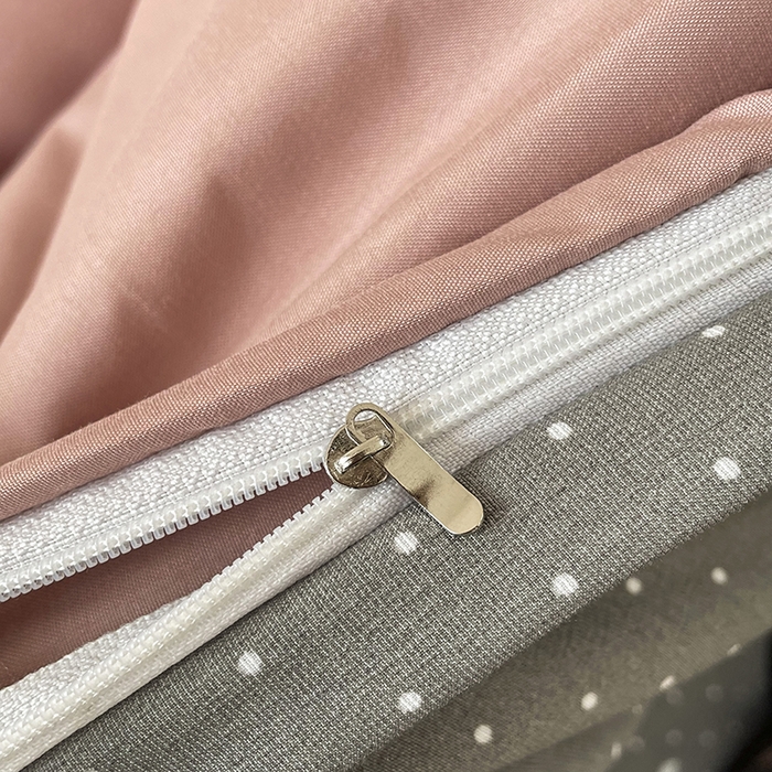 91家纺网 家纺一手货源 找家纺 汣沐生活 2025新款针织棉印花款四件套 樱桃-灰