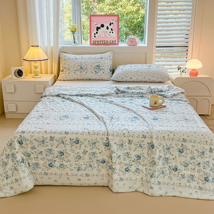 91家纺网 家纺一手货源 找家纺 （总）欢乐季  2025新款7A抗菌凉感丝大豆夏被