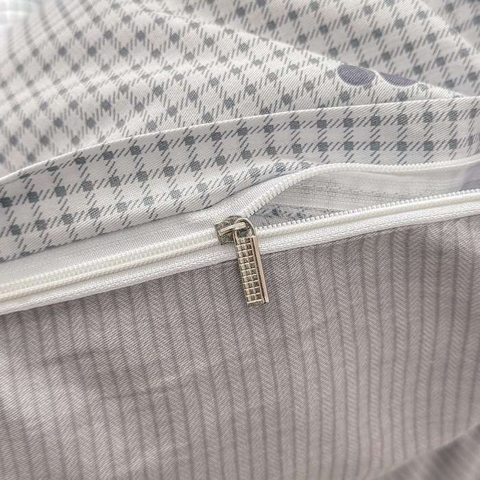 91家纺网 家纺一手货源 找家纺 绵庭家纺 2025新款12868全棉套件单品系列二单被套 樱姿-灰