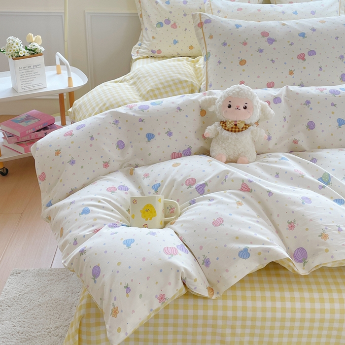 91家纺网 家纺一手货源 找家纺 铭博家纺 新款直播爆款网红全棉四件套13070印花吊边一字绣纯棉被套工艺款 星奈