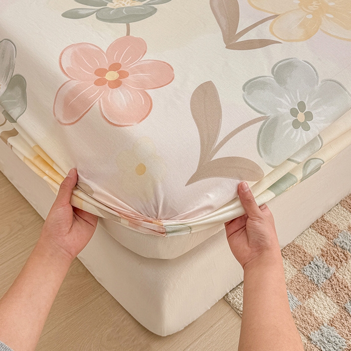 91家纺网 家纺一手货源 找家纺 2025新款12868全棉套件单品系列二单床笠 优朵