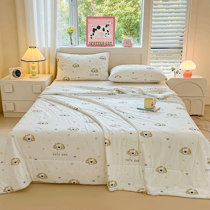 91家纺网 家纺一手货源 找家纺 （总）欢乐季  2025新款7A抗菌凉感丝大豆夏被