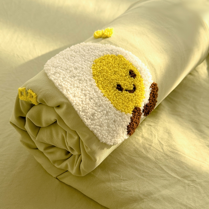 91家纺网 家纺一手货源 找家纺 （总）曼谷家纺 2025新款软糯毛巾绣水洗棉床单床笠枕套纯色床单床笠枕套单品