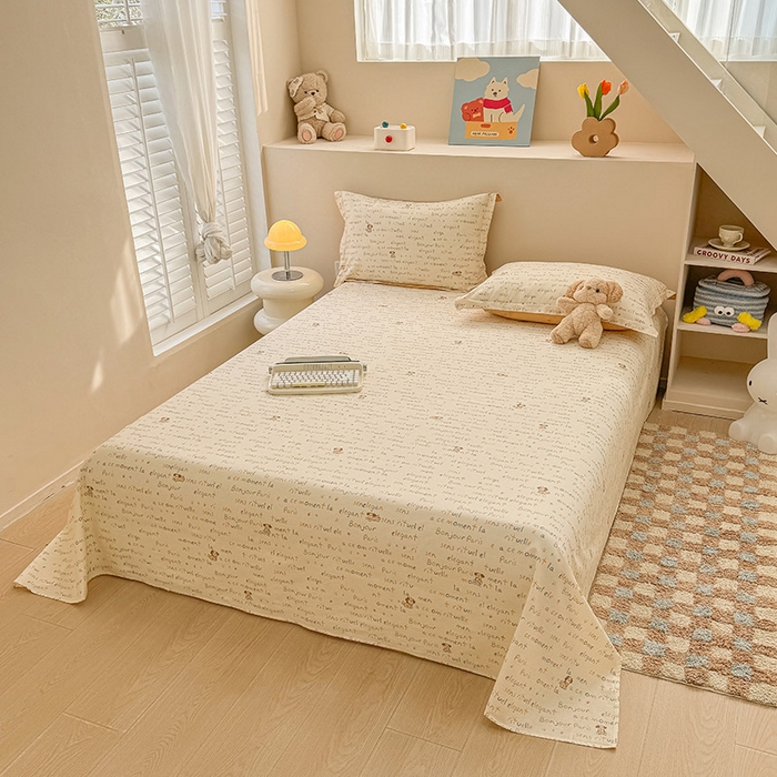 91家纺网 家纺一手货源 找家纺 绵庭家纺 2025新款12868全棉套件单品系列二单床单 旺仔派