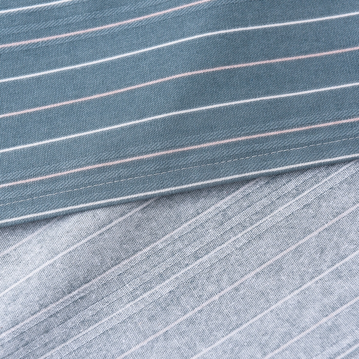 91家纺网 家纺一手货源 找家纺 润淳家居 2025新款老粗布三件套及单品 条纹情怀 灰