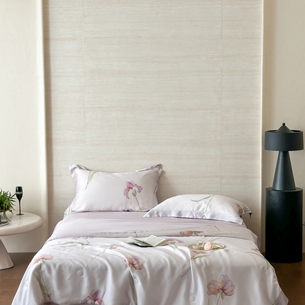 佳汐蓝 2025新款60S天丝数码印花夏被系列花卉款 梦香兰花