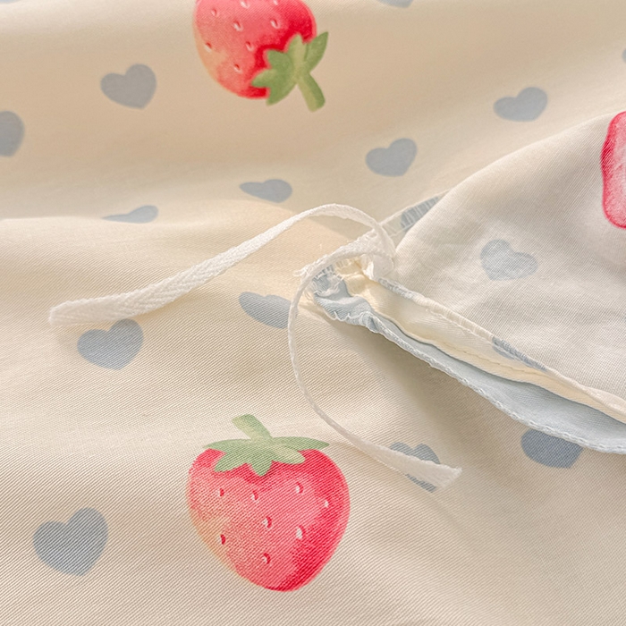 91家纺网 家纺一手货源 找家纺 绵庭家纺 2025新款12868全棉套件单品系列二单被套 甜心蜜趣