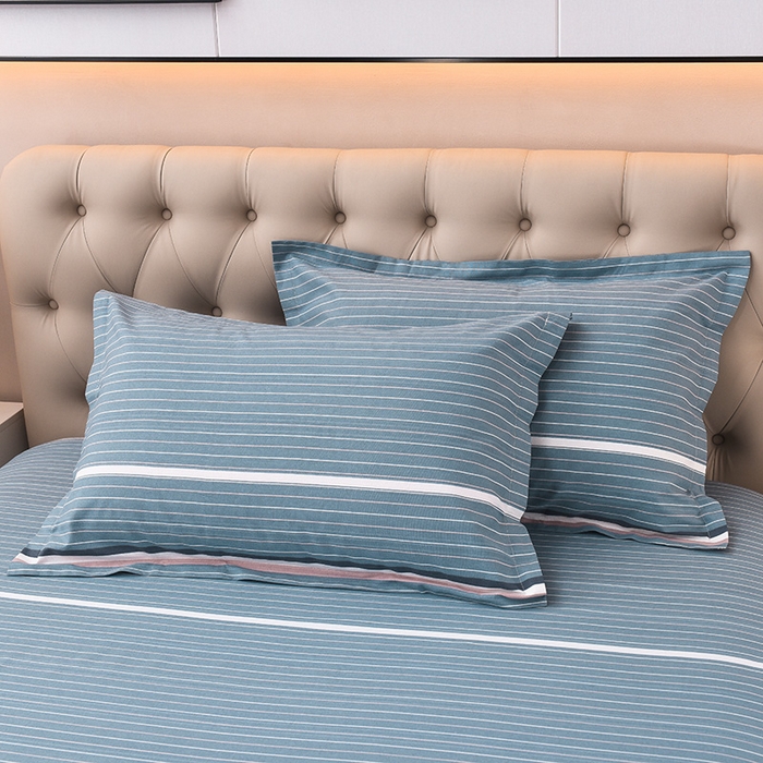 91家纺网 家纺一手货源 找家纺 润淳家居 2025新款老粗布三件套及单品 条纹情怀 灰