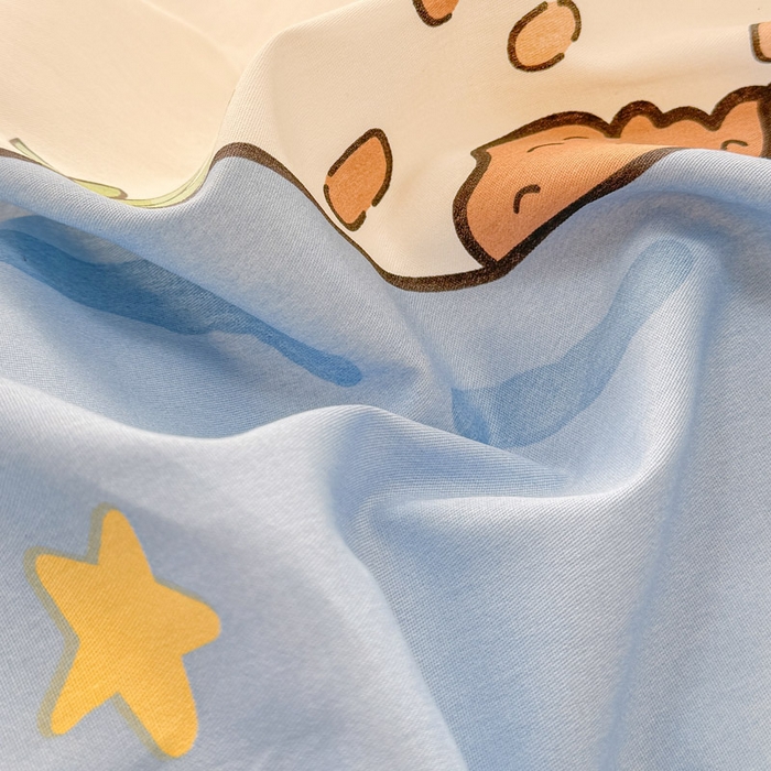 91家纺网 家纺一手货源 找家纺 绵庭家纺 2025新款12868全棉套件单品系列二单枕套 太空旅行