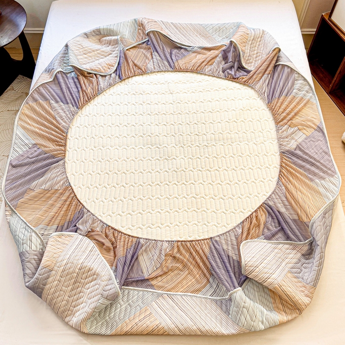 91家纺网 家纺一手货源 找家纺 富馨莱 2025新款A类凉感丝空气纤维凉席床笠款 小确幸