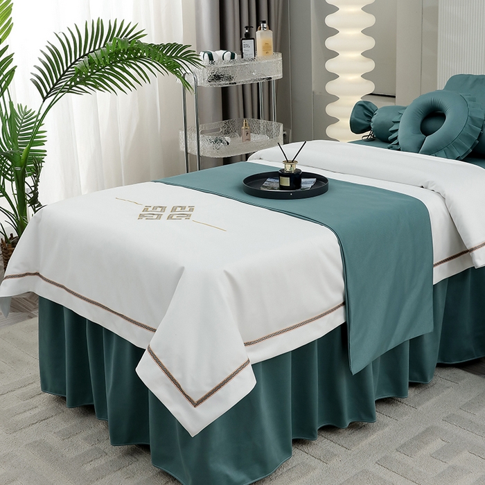 91家纺网 家纺一手货源 找家纺 千姿坊 2025新款床罩四件套-倾城 倾城-紫+白