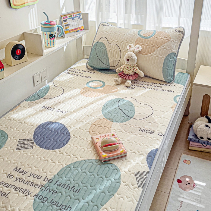 91家纺网 家纺一手货源 找家纺 富馨莱 2025新款A类凉感丝空气纤维凉席学生款 幻影