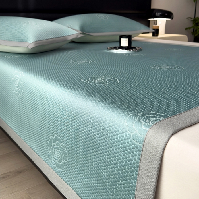 91家纺网 家纺一手货源 找家纺 （总）欧邦 2025新款A类3D立体提花冰豆豆凉席