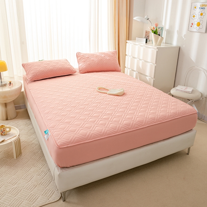 91家纺网 家纺一手货源 找家纺 云玲时尚 2025新款三防磨毛防水夹棉单人枕套 浅豆沙