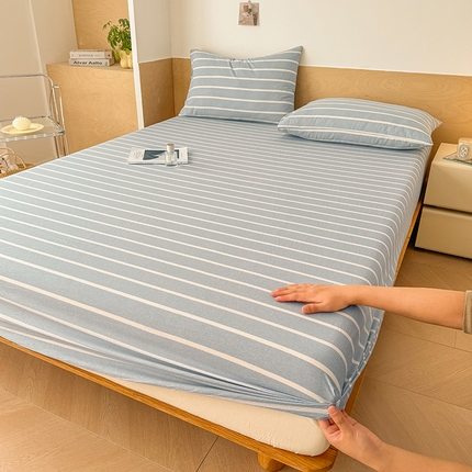 91家纺网 家纺一手货源 找家纺 （总）晓时候 2025新款100%全棉色织水洗棉床笠全棉床笠纯棉床笠