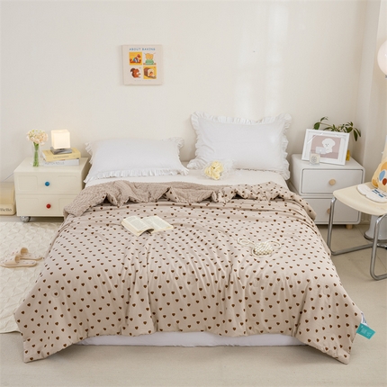 91家纺网 家纺一手货源 找家纺 （总）米乐被业 2025新款水洗棉凉豆豆夏被