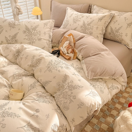 绵庭家纺 2025新款12868全棉套件单品系列二四件套 苏夏觅影