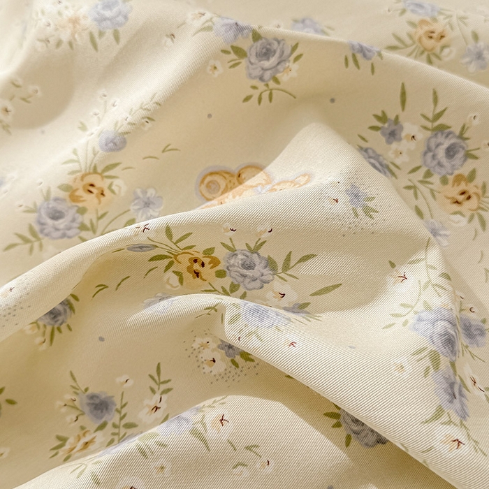 91家纺网 家纺一手货源 找家纺 绵庭家纺 2025新款12868全棉套件单品系列二单床单 雅国漫游-蓝