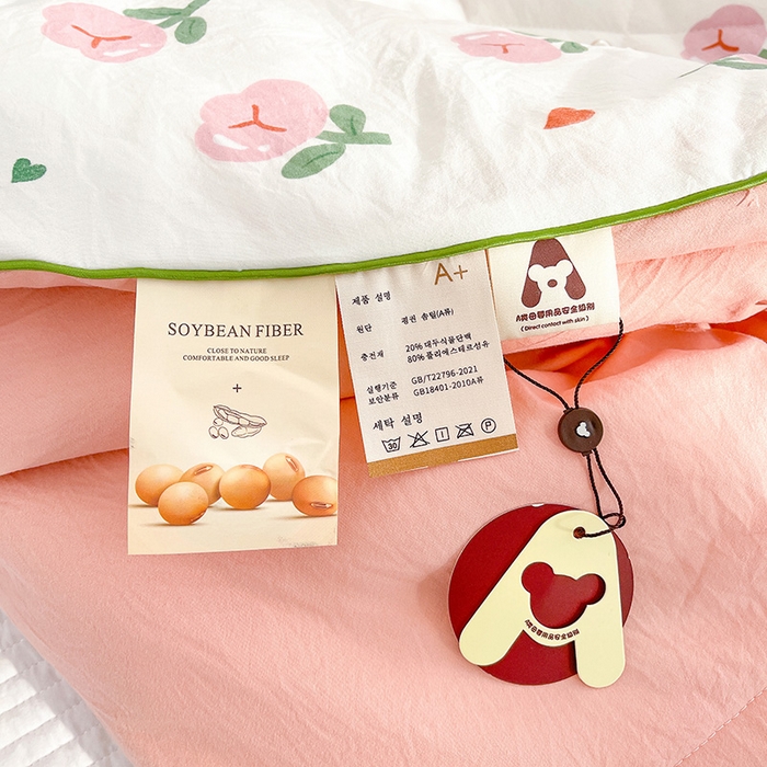 91家纺网 家纺一手货源 找家纺 太阳树家纺 2025新款A类母婴级双层纱大豆被大豆纤维夏被 曼塔玫瑰