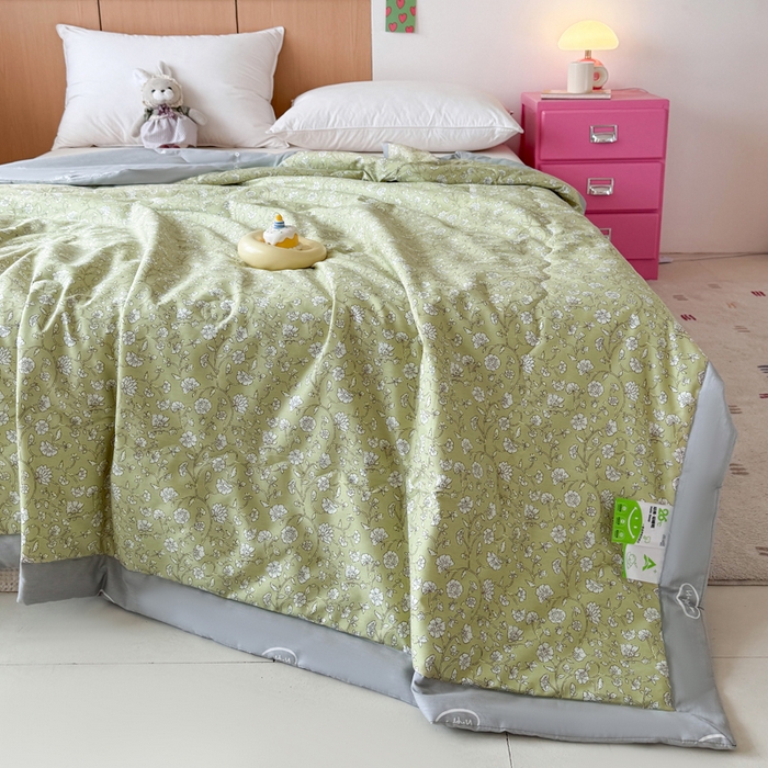 91家纺网 家纺一手货源 找家纺 宜梦家居【需要买家秀请联系老板】 2025新款双面纯棉夏被夏凉被系列 富贵满满