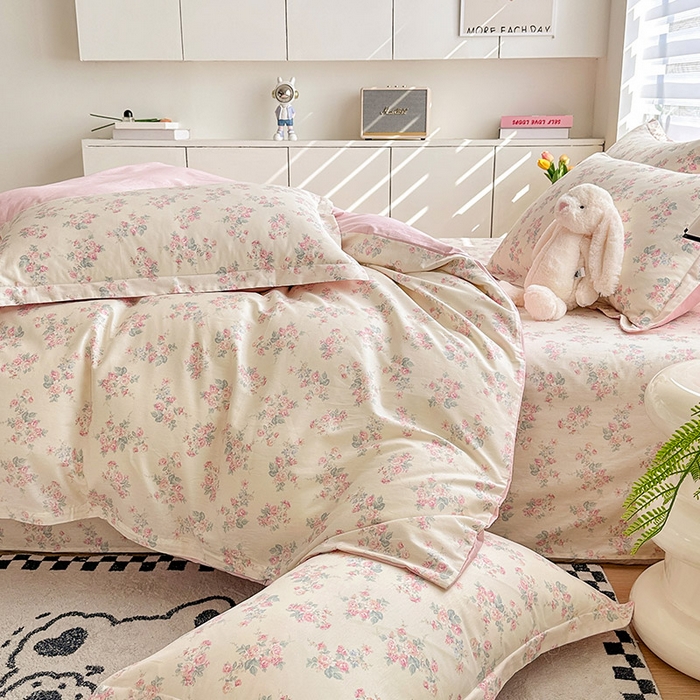 91家纺网 家纺一手货源 找家纺 绵庭家纺 2025新款12868全棉套件单品系列二四件套 若薇