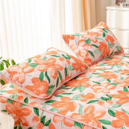 91家纺网 家纺一手货源 找家纺 云玲时尚 2025新款三防磨毛防水夹棉单人枕套 繁花似锦